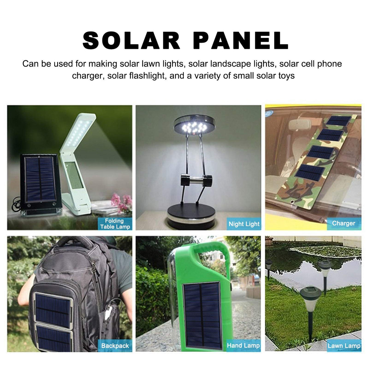 3Pcs Mini Solar Panel DC 6V Polysilicon Solar Cell Charger Module Solar DIY System Kits with 30cm Cable