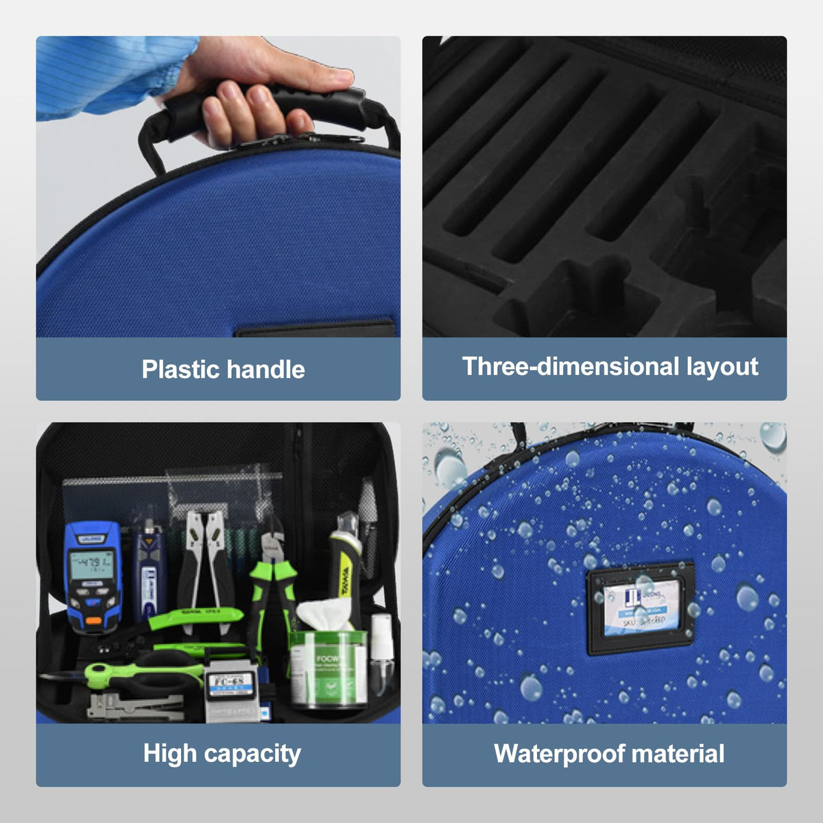 Optical Fiber ToolKit JFH-63D FTTH Loss Tester Kit Optical Power Meter OPM-22 + Visual Fault Locator VFL-22M+Miller Stripper+Fiber Cleaver FC-6S+Kevlar Scissors KS-K2+50pieces SC UPC Fast Connectors