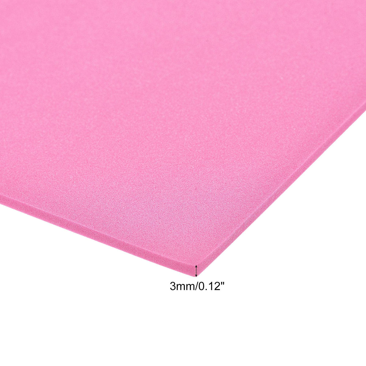 uxcell Pink EVA Foam Sheets 10 x 10 Inch 3mm Thickness for Crafts DIY Projects, 4 Pcs