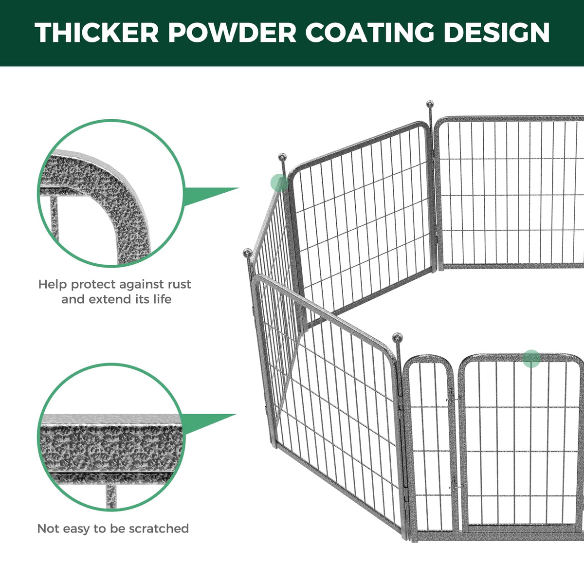 FXW Aster Dog Playpen Designed for Yard, 24inch 16 Panels