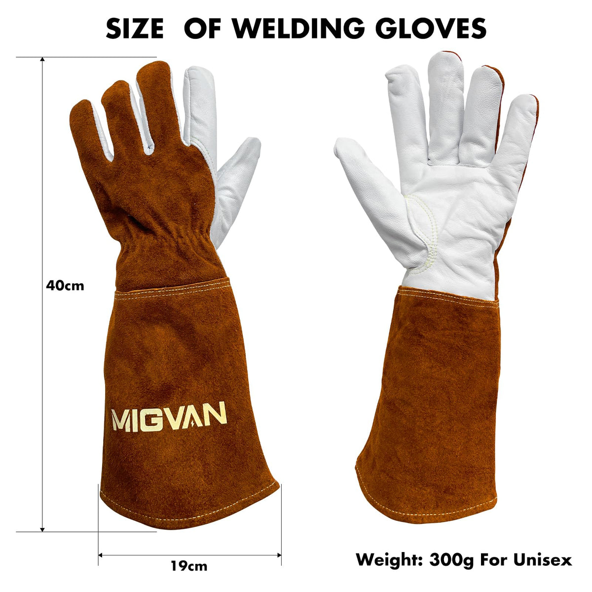MIGVAN Welding Helmet Auto Darkening H-21, Leather MIG Welding Gloves 16 Inches, Leather MIG Welding Work Apron, Comprehensive Set Simplifies the Welding Tasks.