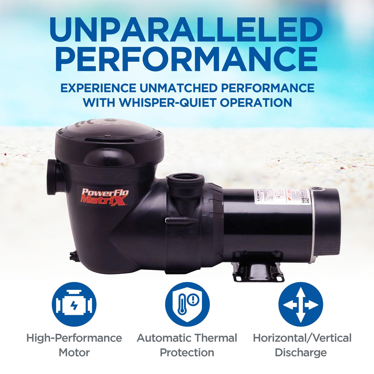 Hayward W3SP1593 PowerFlo Matrix Above Ground Pool Pump, 1.5 HP