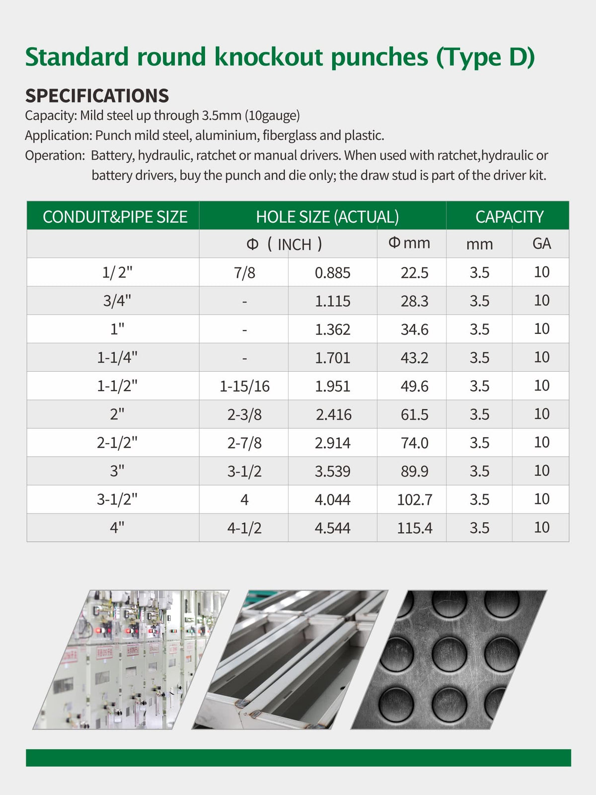 UTZIKO Hydraulic Knockout Punch Electrical Conduit Hole Cutter Set KO Tool Kit 1/2 to 4 inch