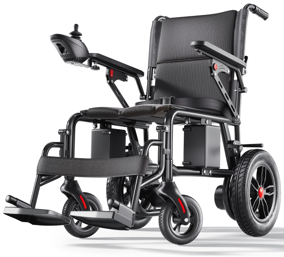 Serianie Electric Wheelchairs for Adults, Lightweight Electric Wheelchair, Foldable Travel Motorized Wheelchairs for Seniors, Folding Portable Mobility Scooter, Compact Fold Power Wheelchair