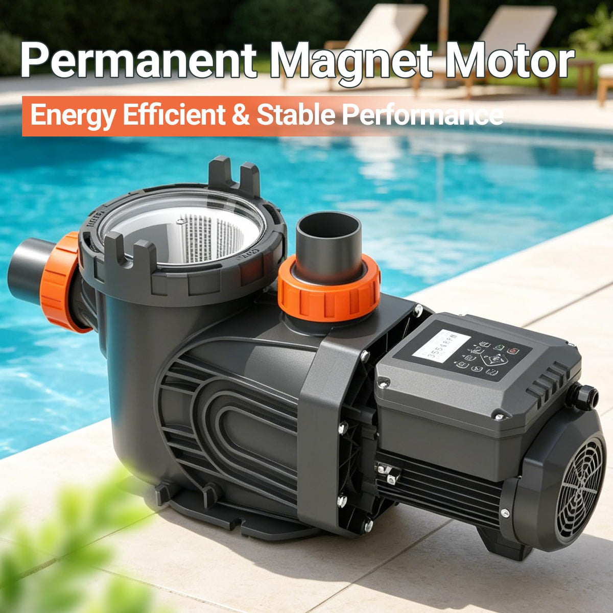 Varpoolfaye 3.0HP Variable Speed Pool Pump for Large Inground Pools & Spa, High-Performance Water Flow, Quiet Energy-Efficient Self-Priming Pump with Timer, Permanent Magnet Motor, 11359 GPH, 220V