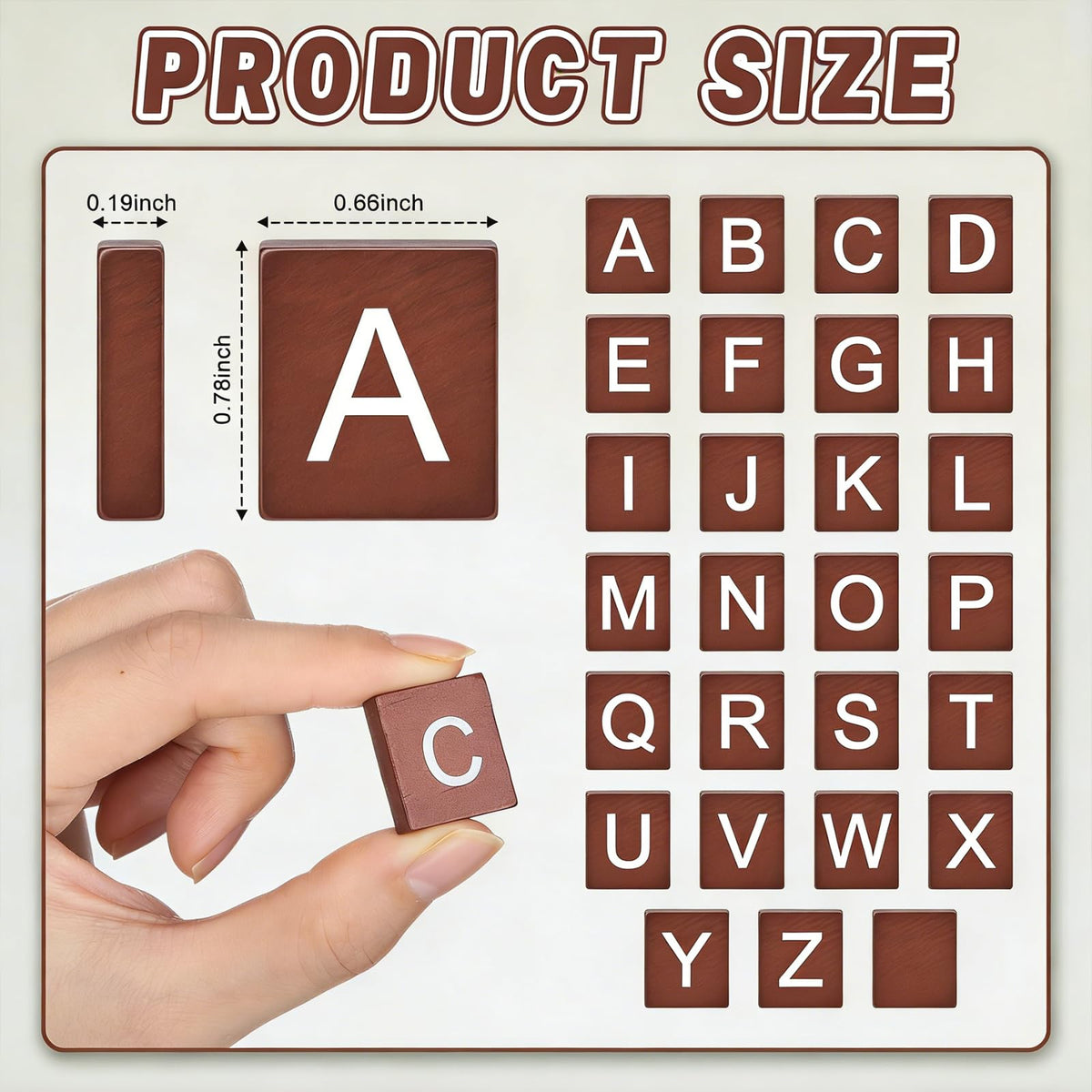 Fiwochic 300 Pcs Maroon Wood Letter Tiles DIY Wooden Tiles for Crafts A-Z Wood Letters Spelling Replacement Pieces for Crafts Spelling Board Games Wedding Frame and Wall Art