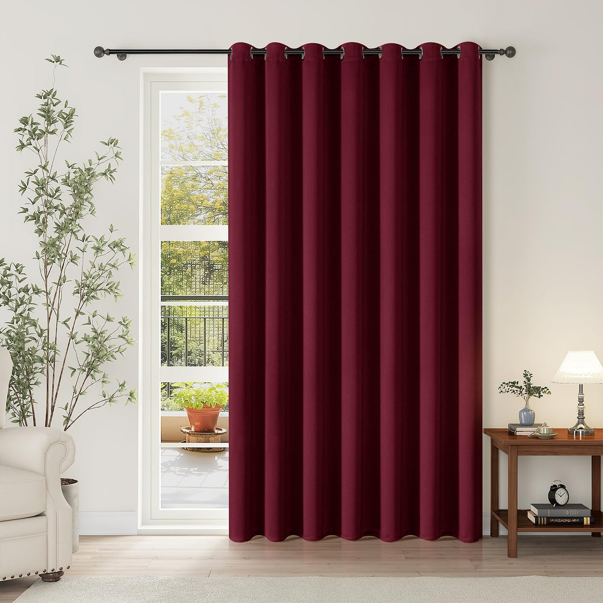ChrisDowa Room Divider Curtains 84 Inches Long Sliding Door Curtain 1 Panel