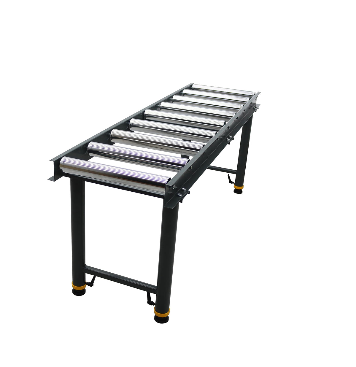 INTSUPERMAI 9 Rolls Adjustable Conveyor Roller Heavy-Duty StandTable Adjustable Roller Conveyor Feed Stand Roller Table Conveyor Stand 440 Lbs