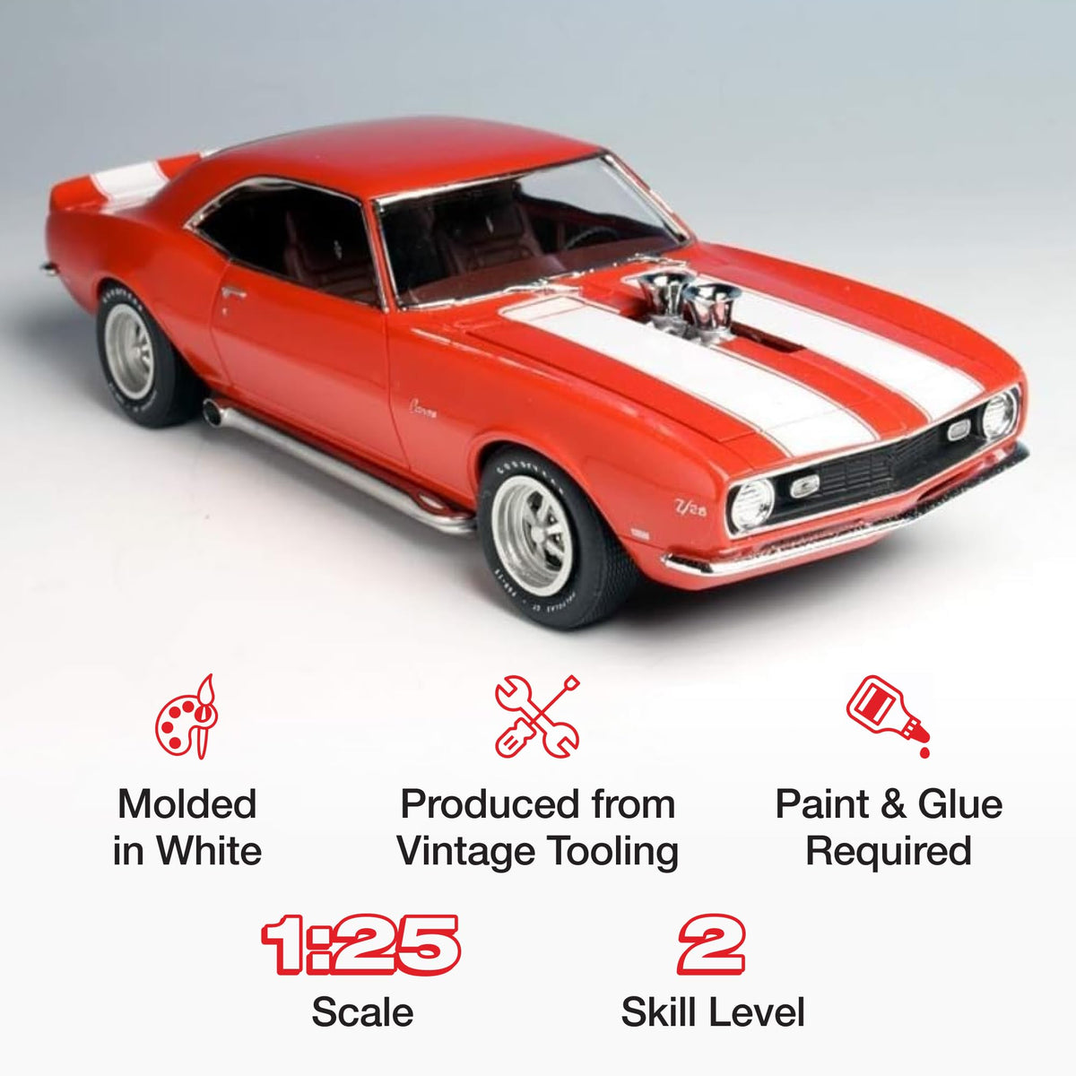 AMT 1968 Chevy Camaro Z/28 1:25 Scale Model Kit