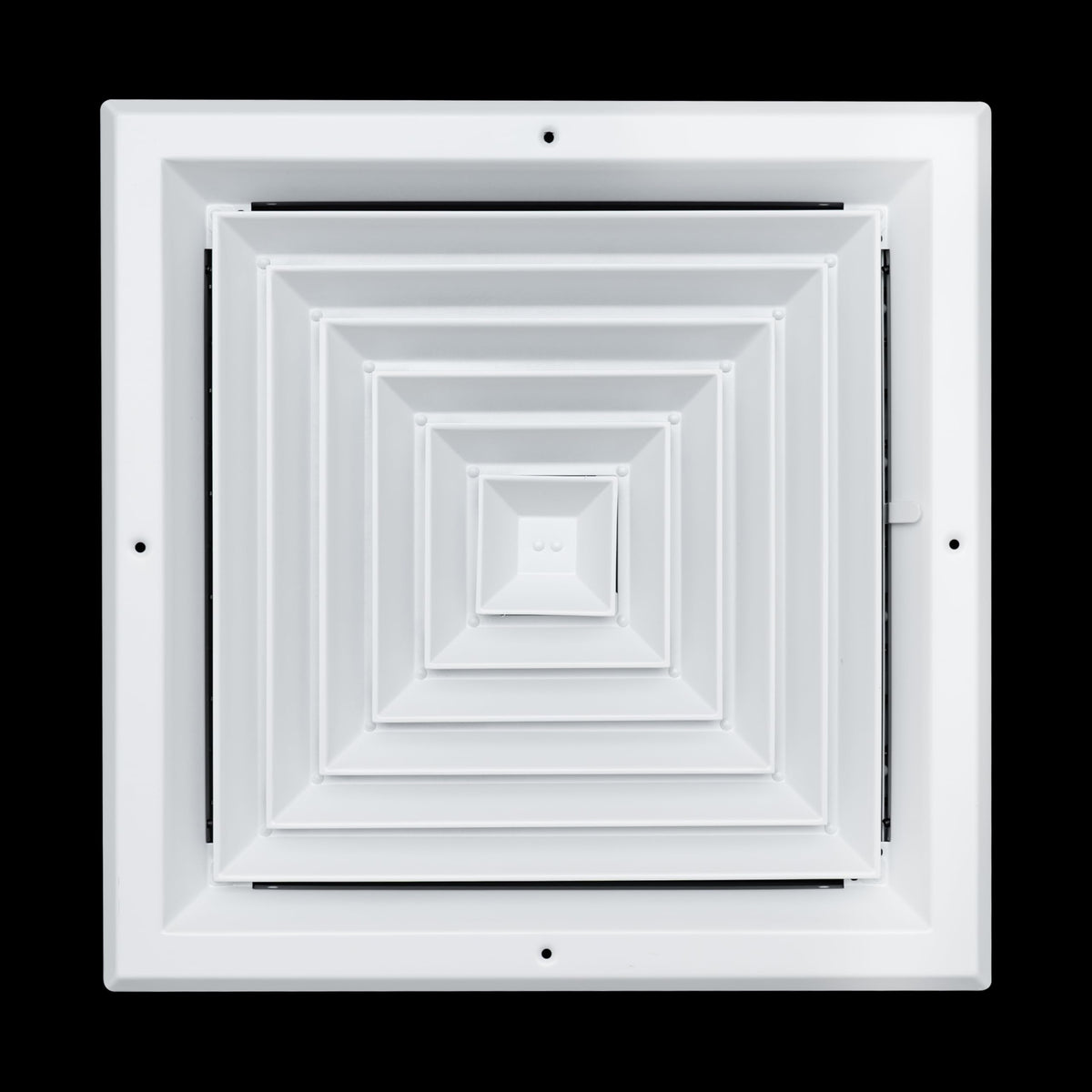 Fits 14x14 Duct Opening 4 Way Aluminum Square Ceiling Diffuser by Handua | Register Vent Cover Grille for Ceiling | Rust Proof | White | Outer Dimensions: 15.75" X 15.75"