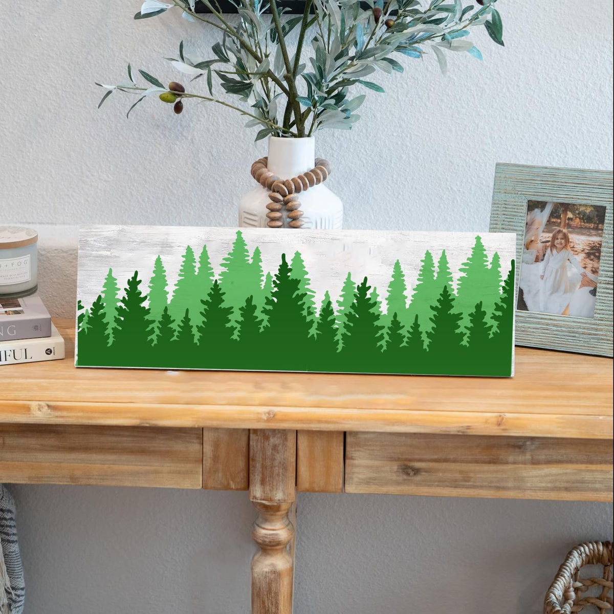 Pine Tree Stencils 4“ Wood Burning Stencils Patterns Reusable Mountain Tree Stencil for Painting on Wood Wall Fabric Decor