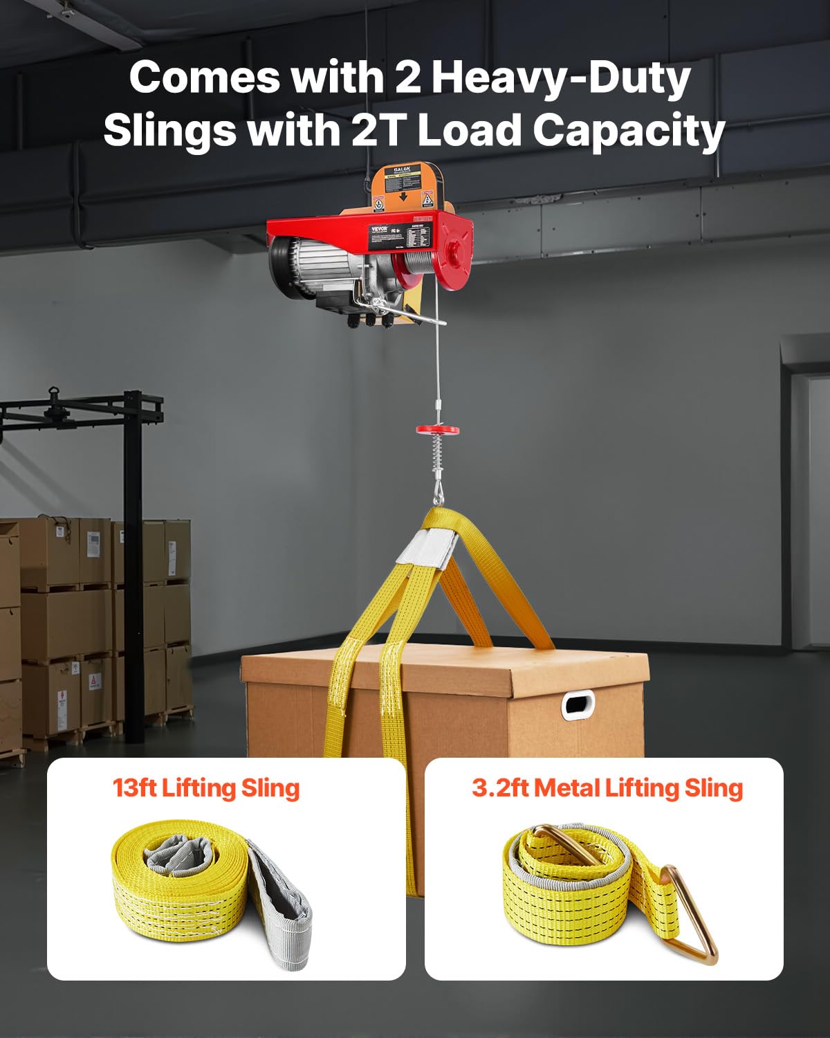 VEVOR 1320lbs Wireless Electric Hoist, 1150W 110V Electric Steel Wire Winch with Wireless Remote Control, 40ft Single Cable Lifting Height & Motor, for Garage Warehouse Factory