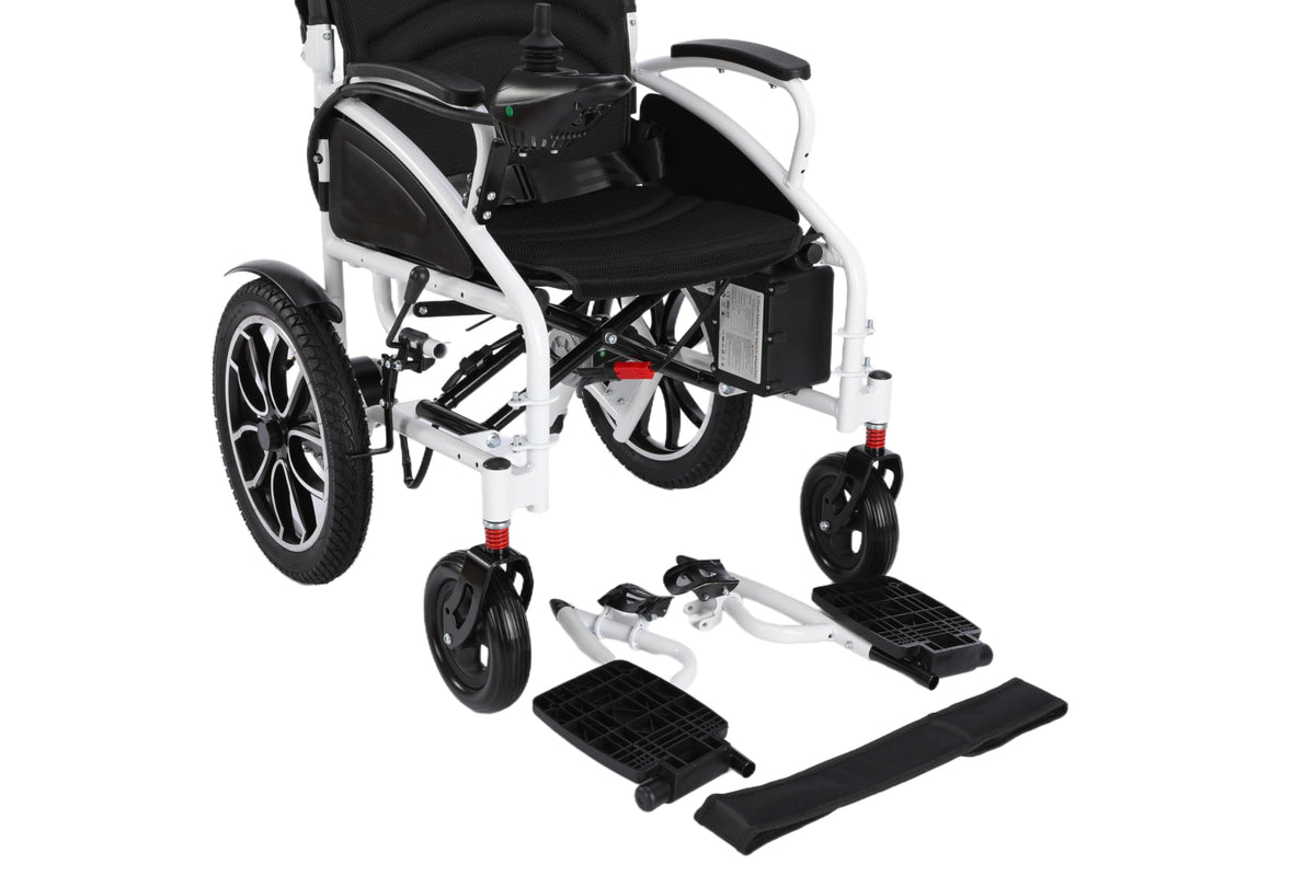 Rubicon DX01 All-Terrain Foldable Electric Wheelchair - 500W Motor, 12 mi Range, 300 lbs Capacity. Durable, Powerful. Silla de Ruedas Electrica para Adultos, Supports up to 300 lbs. (Model3)