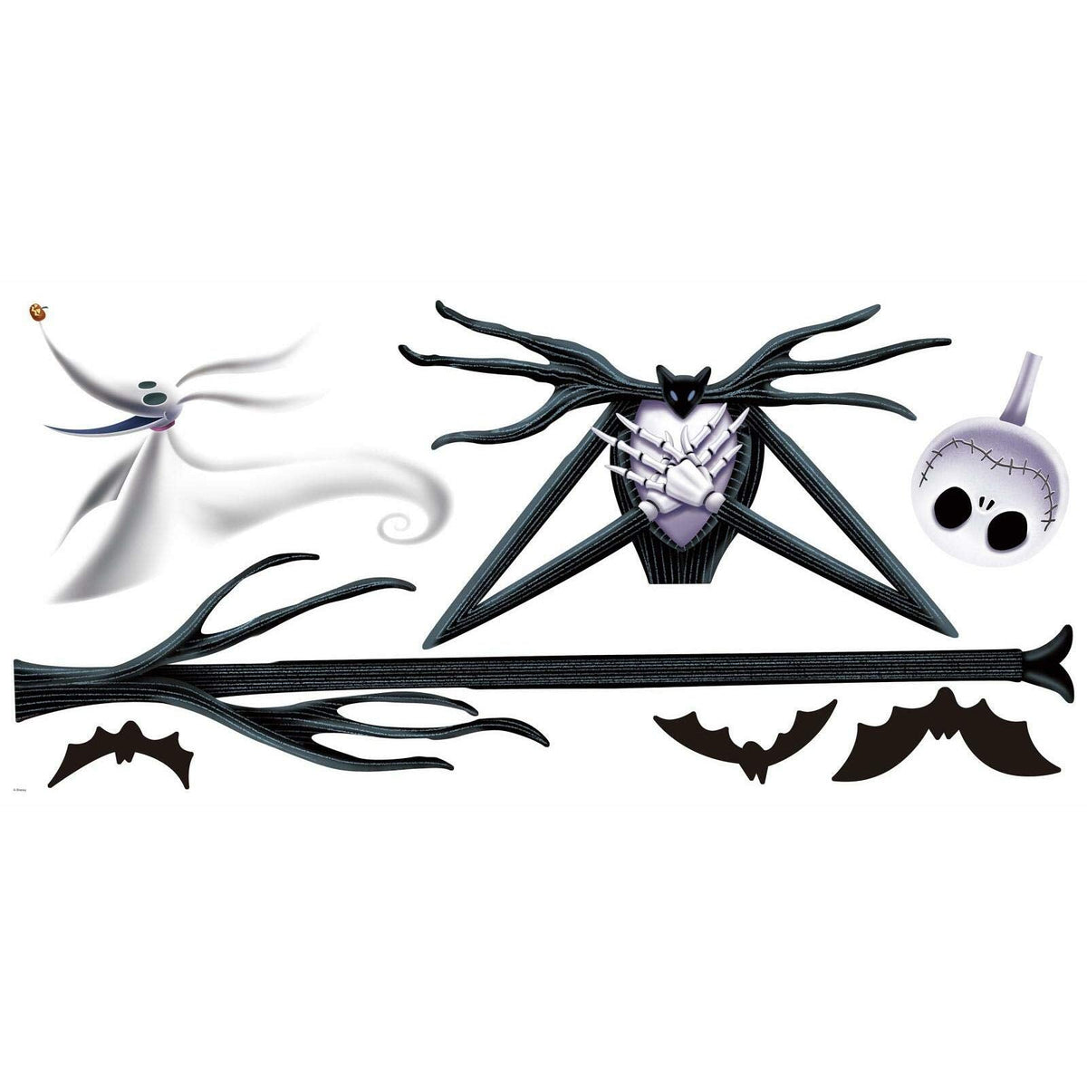RoomMates Disney The Nightmare Before Christmas Jack Giant Peel and Stick Wall Decals, Vinyl, 1 Sheet, Made in USA