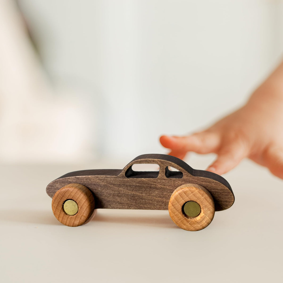 BUSY PUZZLE Wooden Toy Car and Truck Set Montessori Toys for Toddlers Handmade from Natural Wood Gift for Boys and Girls