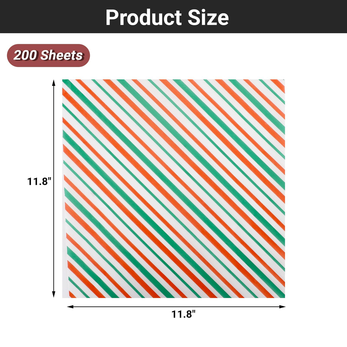 EUSOAR Food Basket Liners, 200 Sheets 11.8" x 11.8" Deli Food Wax Sandwich Wrapping Paper, Grease Resistant Precut Baking Parchment Paper Sheets for Christmas Party, Festival and Picnic