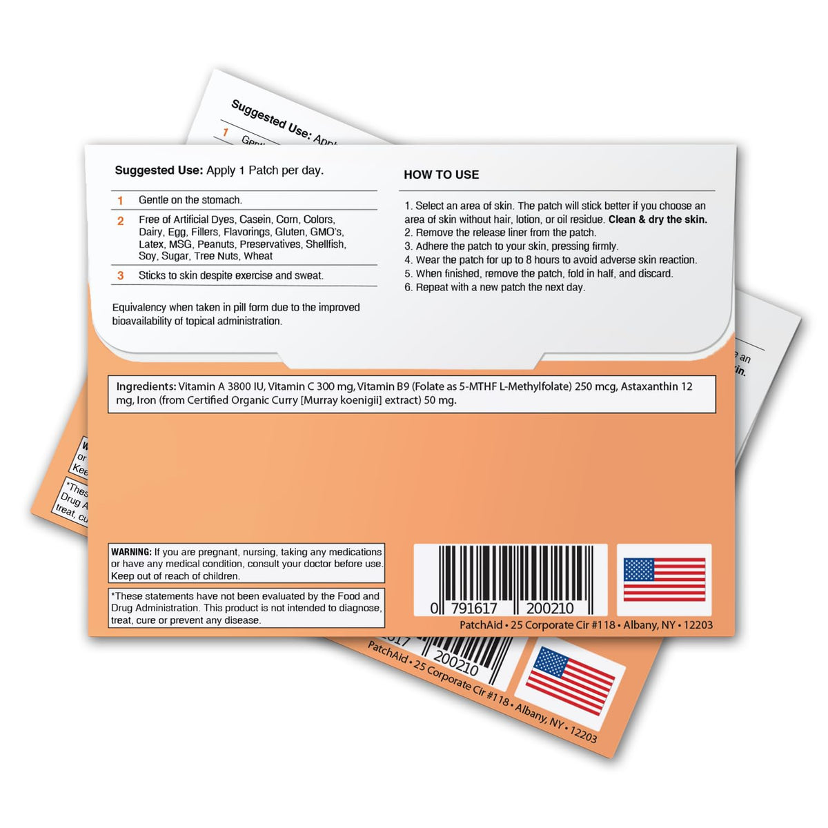PatchAid Iron Plus Topical Patch 30-Day Supply