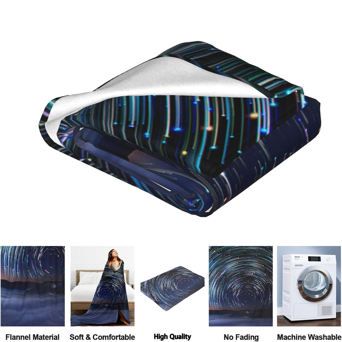Elegant Woman Blanket Gifts for Women Girls Kids, Soft Warm Lightweight Black White Butterfly Art Throw Blankets for Living Room Sofa Home Bedroom Decor 50" x 60"