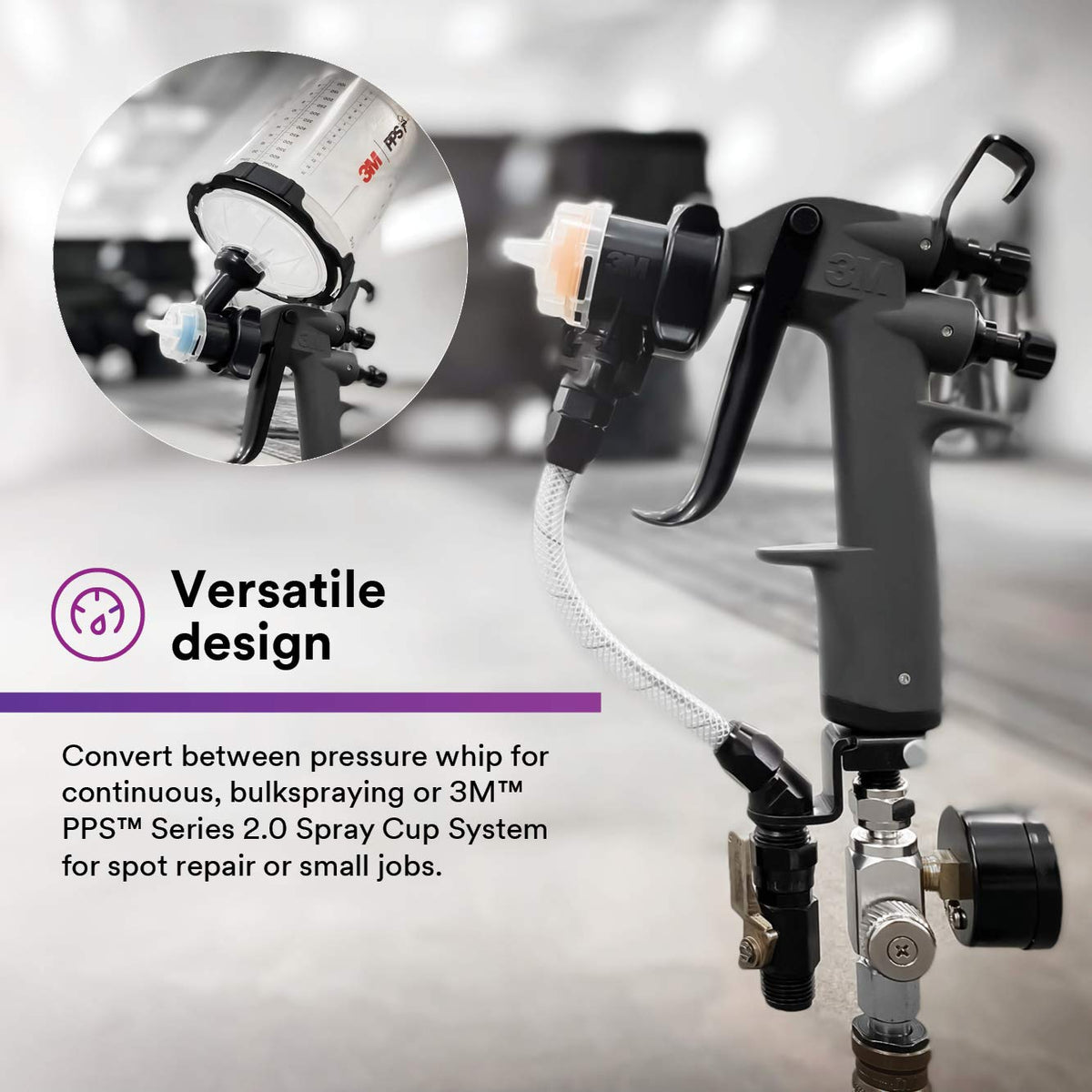 3M Performance Spray Gun and Air Control Valve, 26832, for Industrial Paint and Coating Applications