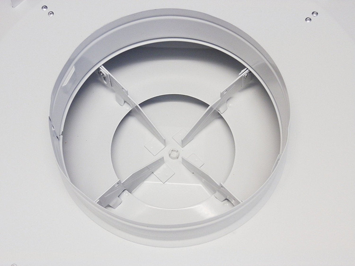 Drop Ceiling HVAC Supply Grille - for T-Bar Lay-in - 3 Coned - 24" x 24" - for 6" Vent Connection - Black