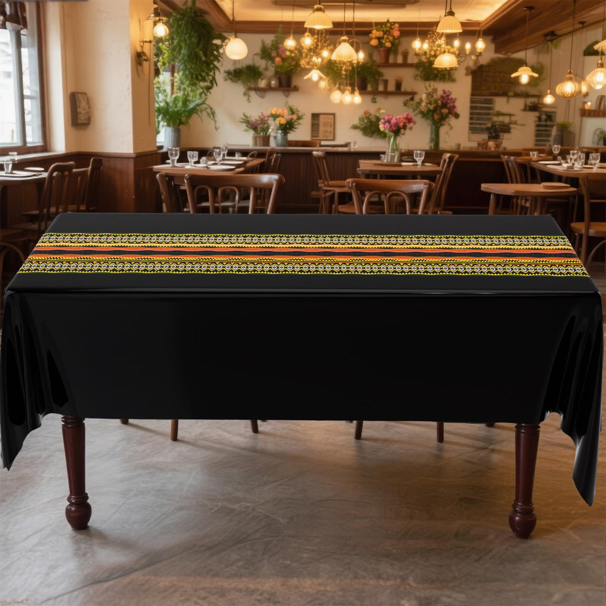 Oudain 6 Pcs Juneteenth Table Cloth, African Print Tablecloth Plastic Kwanzaa Waterproof Rectangle Tablecloths Disposable Table Covers 108 x 54'' for Picnic Dining Kitchen Black History Party Supplies