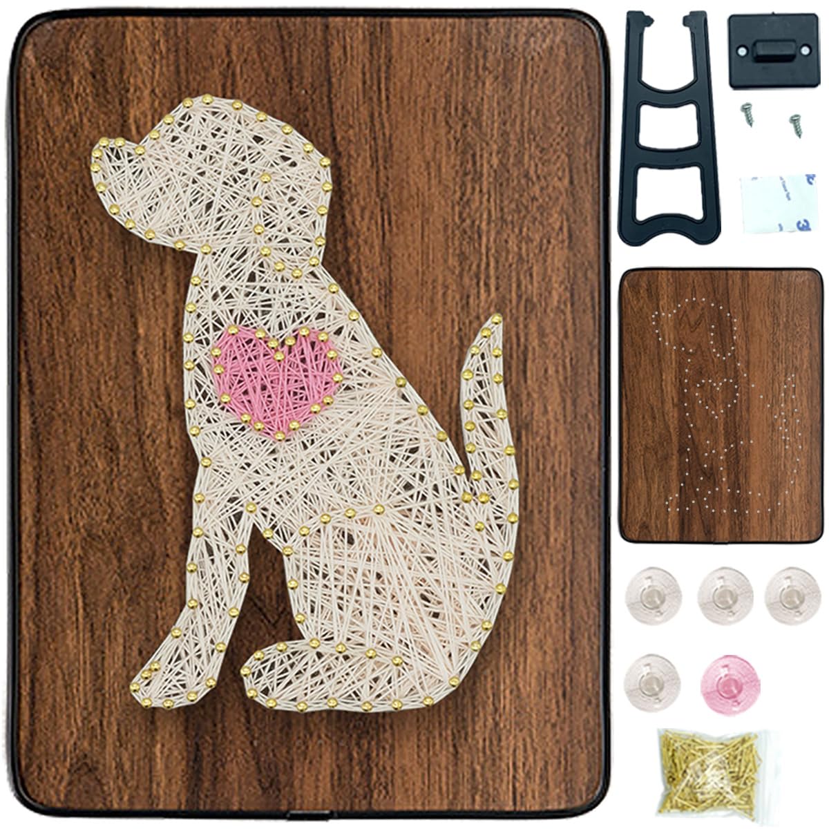 BAZIMA DIY String Art Kit for Beginner, DIY Dog Craft Kit,Unique Gift,Craft Kit for Holidays
