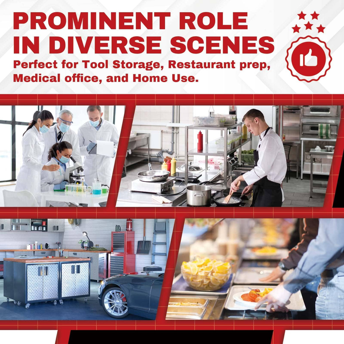 DuraSteel Food Prep Stainless Steel Table - 30 x 72 Inch Commercial Metal Workbench with Adjustable Under Shelf - NSF Certified - for Restaurant, Warehouse, Home, Kitchen, Garage