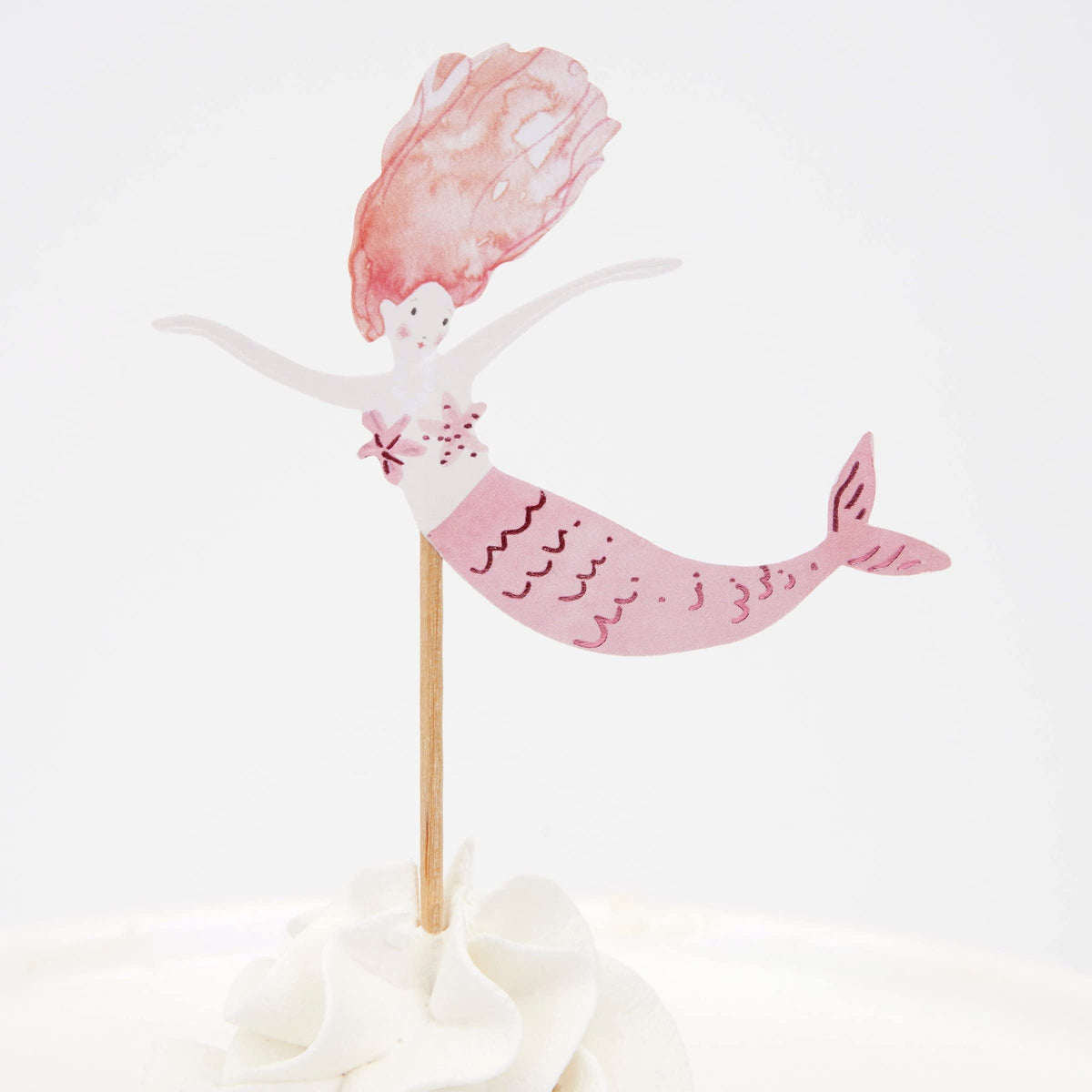 Meri Meri Mermaid Cupcake Kit (Pack of 24) - Includes Toppers & Liners, Disposable