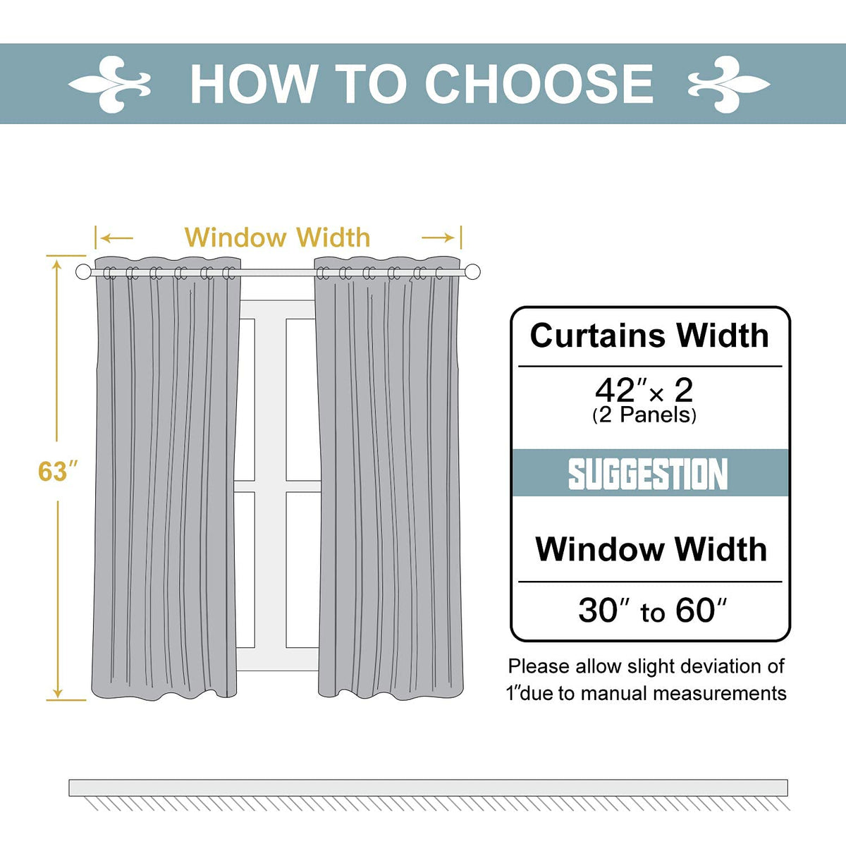 ChrisDowa Grommet Room Darkening Curtains for Bedroom and Living Room - 2 Panels Set Thermal Insulated Blackout Curtains (Beige, 42W x 63L)