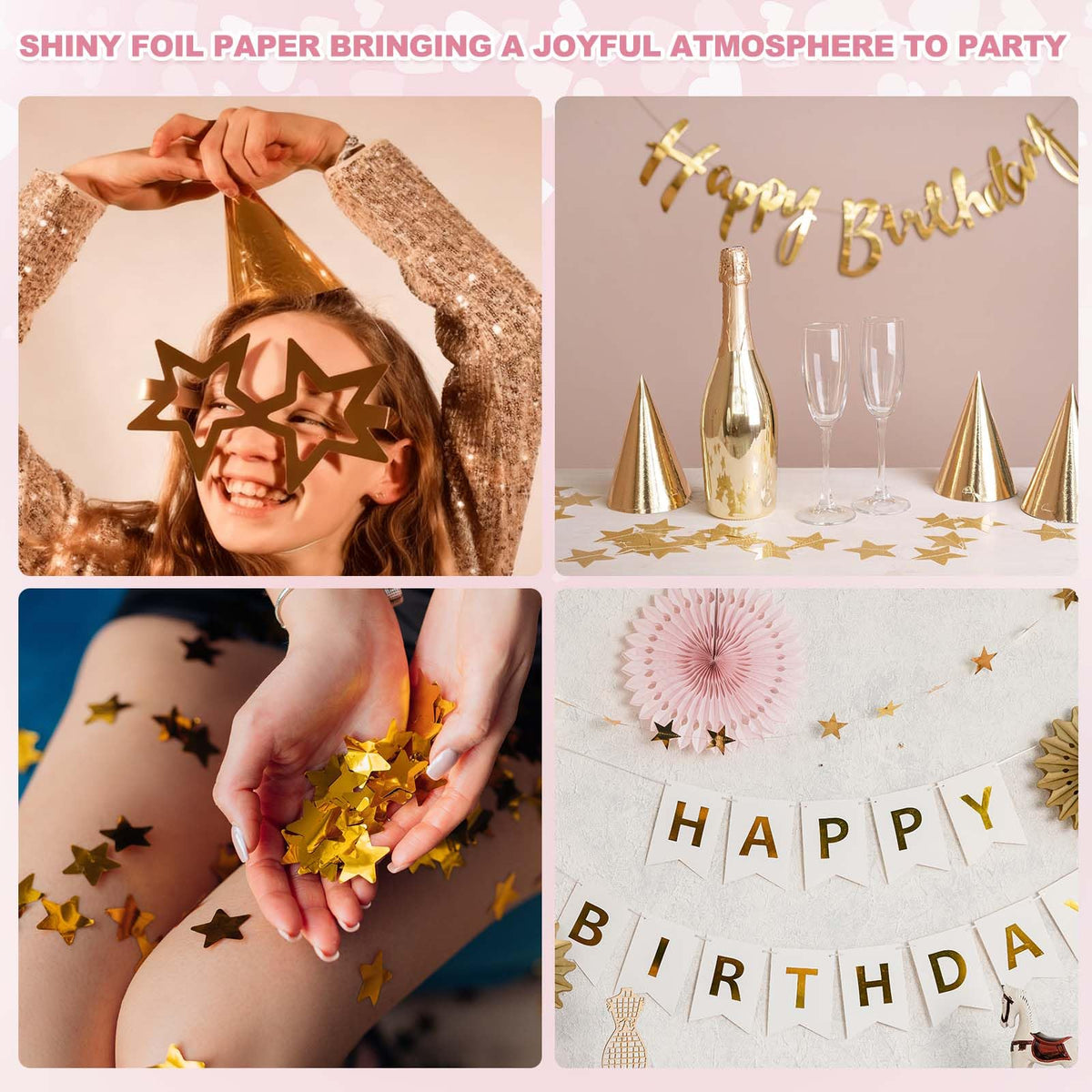 MECCANIXITY 20 Sheets Metallic Foil Paper, A4 Thick 250gsm Cardstock Foil 8.3" x 11.7" Shiny Mirror Glitter Paper Sheets for Crafts Scrapbooks Cards Party Decorations, Heart