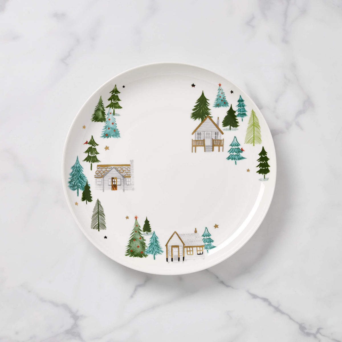 Lenox 890756 Balsam Lane Round Turkey Platter, Christmas Hosting
