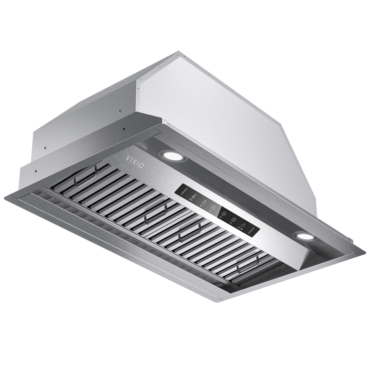 VIKIO HOME Range Hood Insert 30Inch,Built-in Kitchen Hood with 980 CFM, Ducted/Ductless Convertible Duct,Stainless Steel Kitchen Vent Hood/Gesture/Touch Control, 2 Pcs Baffle Filters with Handlebar
