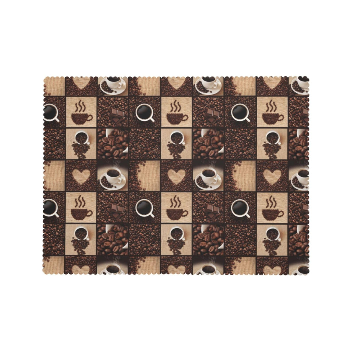 VIMPEYDON Coffee Print Rectangle Table Cloth for Dining Tables,Reusable Modern Art Coffee Cup Bean Abstract Love Heart Print Tablecloths Decoration Table Cover for Kitchen,Holiday,Party, 54x72 Inch