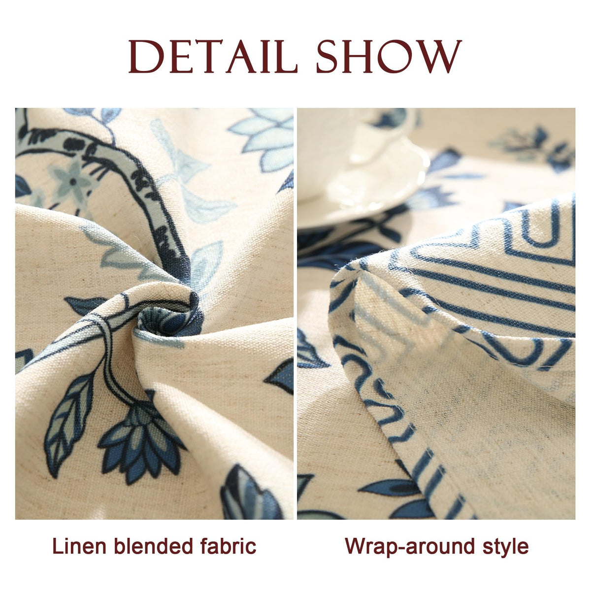 bilin gaier Designer Linen Tablecloth Rectangular,87"x55"-Suqing A