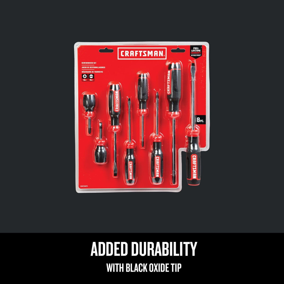 CRAFTSMAN Screwdriver Set, Bi-Material, 8 Piece Set (CMHT65075N)