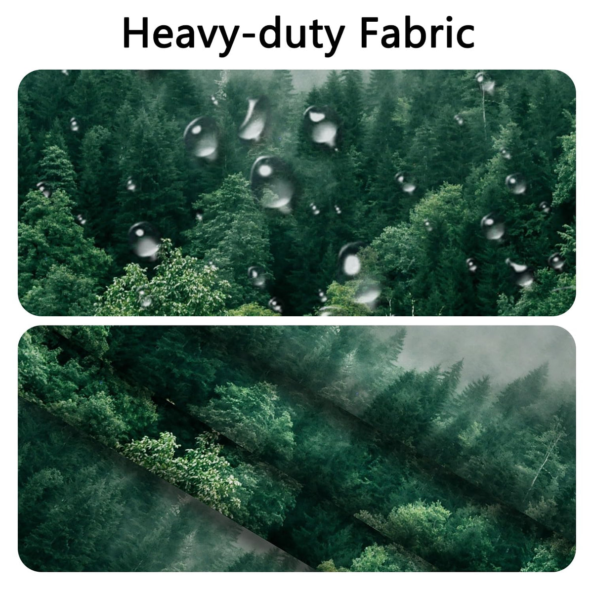 NAEMBCU Mistry Forest Shower Curtain with Snap in Fabric Liner 71x74 Inch