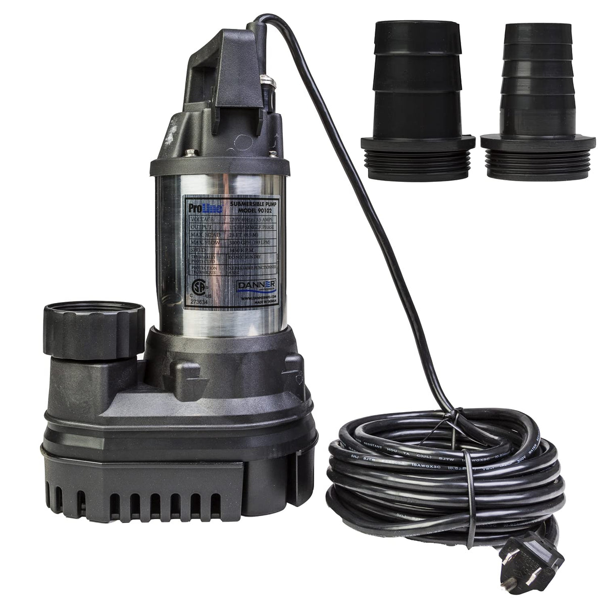 Danner Manufacturing, Inc., ProLine 1/5 HP High Flow Submersible Water Pump, 90102