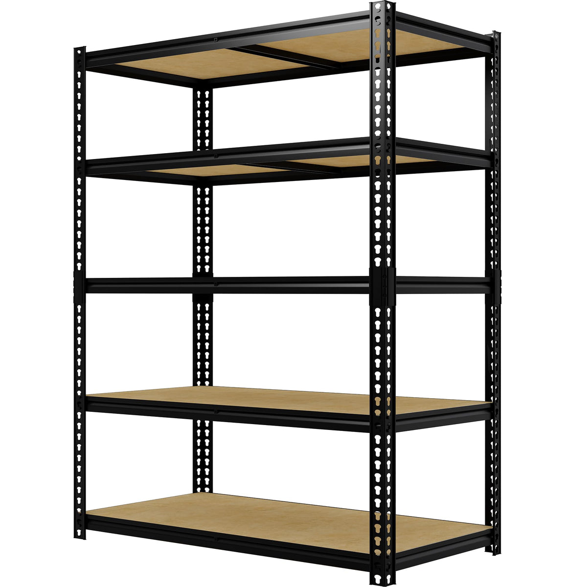 EliteEdge 5-Tier Garage Storage Shelves for Kitchen Pantry Basement Bathroom Laundry Heavy Duty Metal Adjustable Shelving Unit Storage Shelving, 2500 LBS Capacity, 48" l x 24" w x 72" h