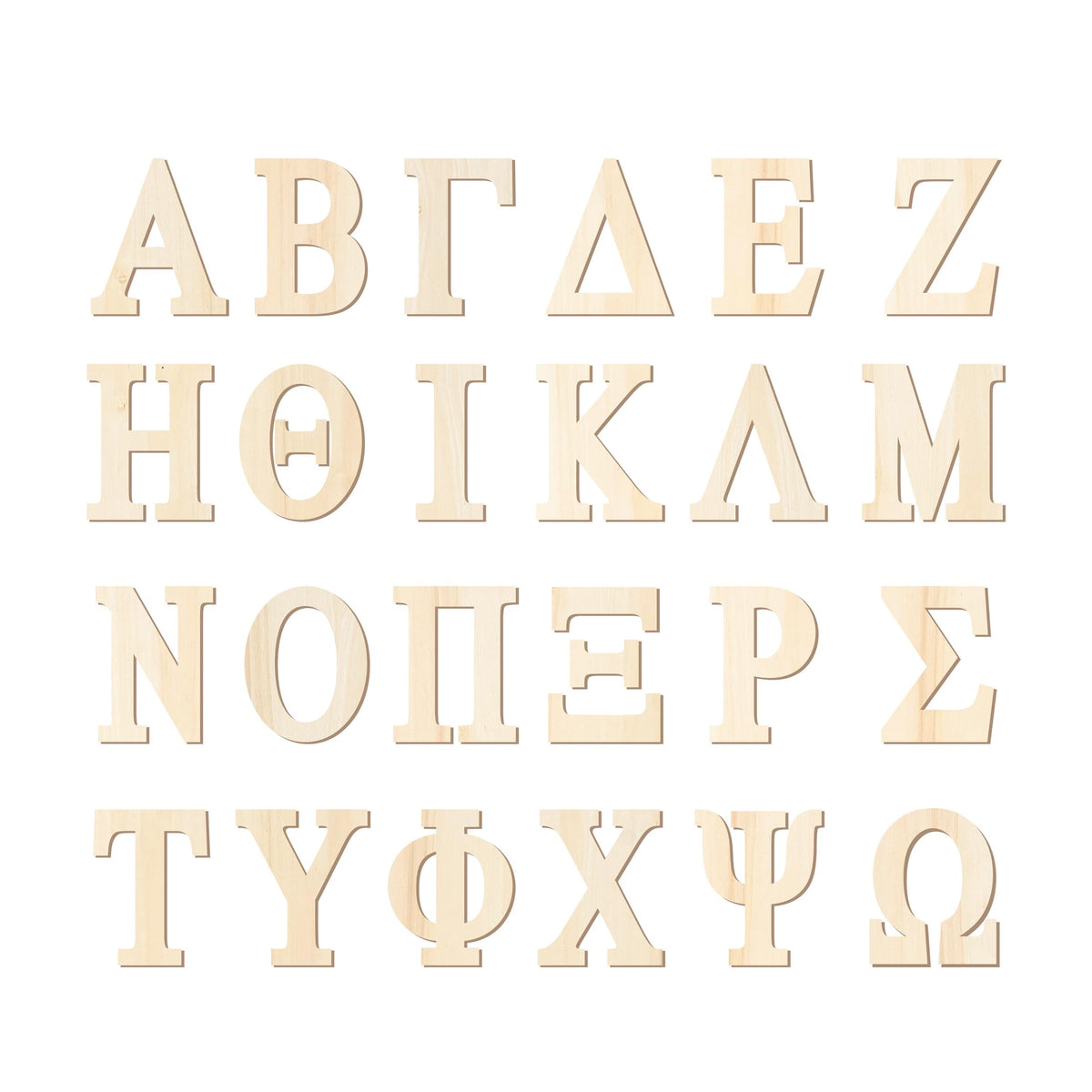 2 Inch 328 Pieces Wooden Greek Letters Bold Font Unfinished Wood Greek Alphabets for Small Paddles Embellishment/Sorority/Fraternity/DIY Project/Learning/Wall Decor