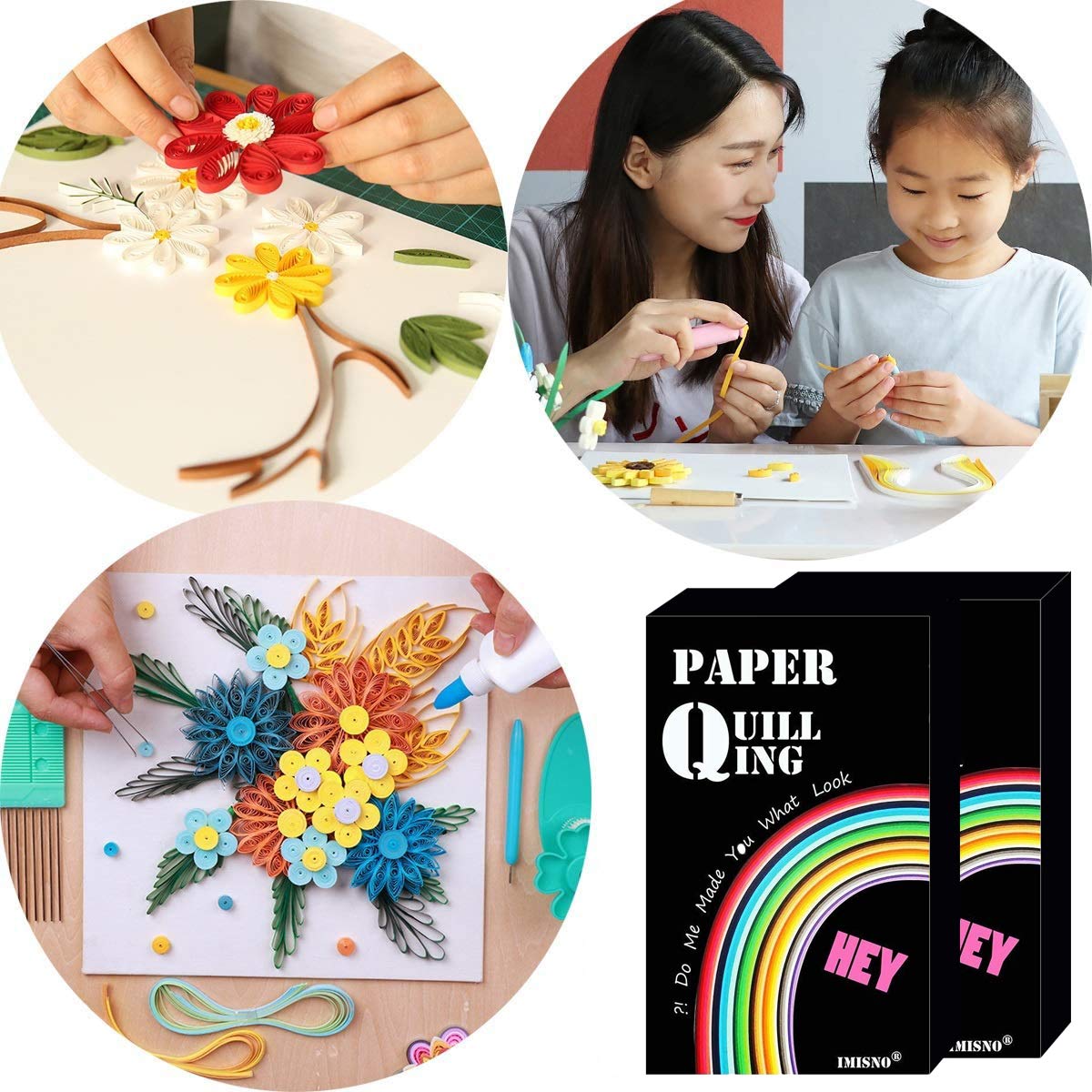 Paper Quilling Strips with 26 Colors 2080 Strips Quilling Tools and Supplies