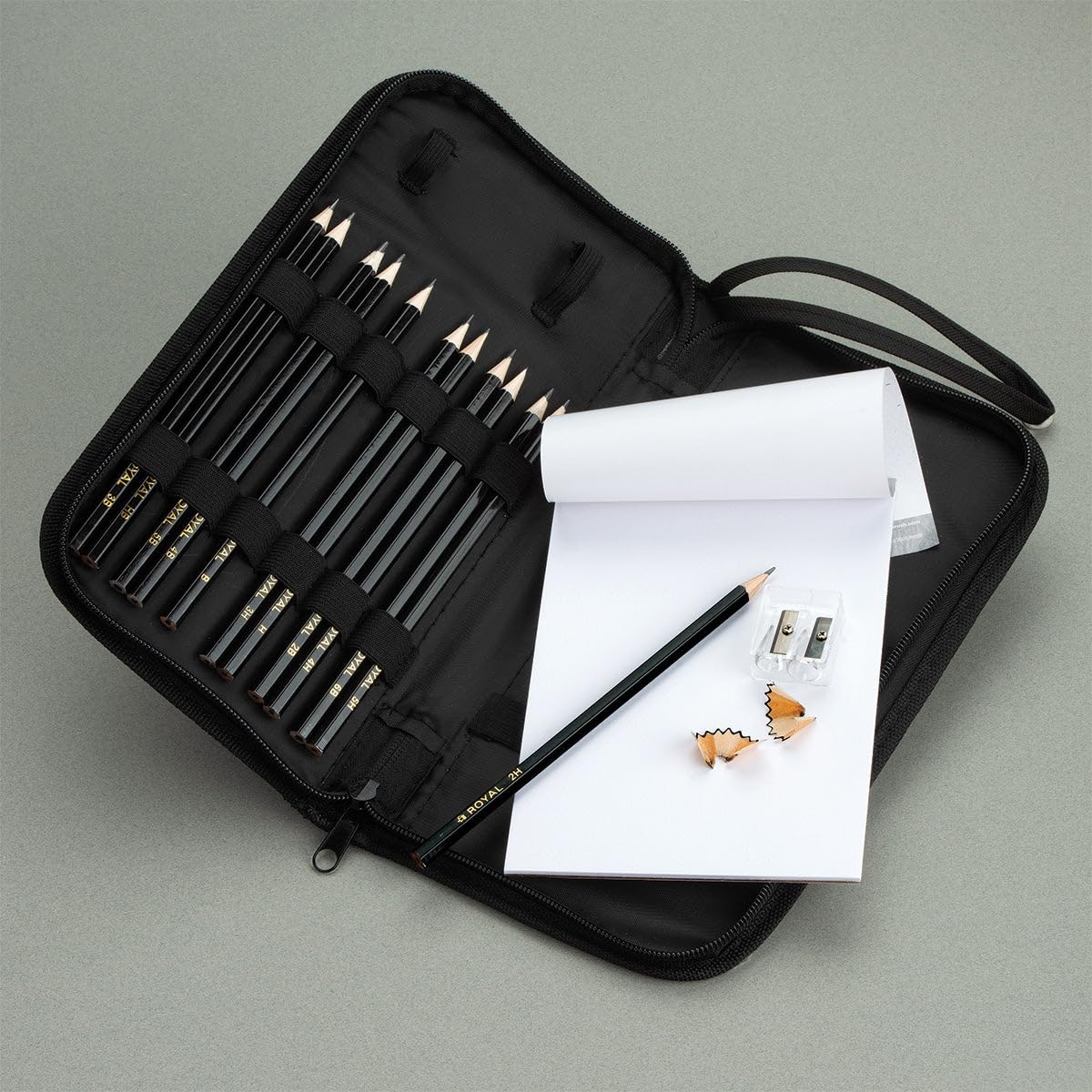 Drawing and Sketching Pencil Set In Zippered Carrying Case