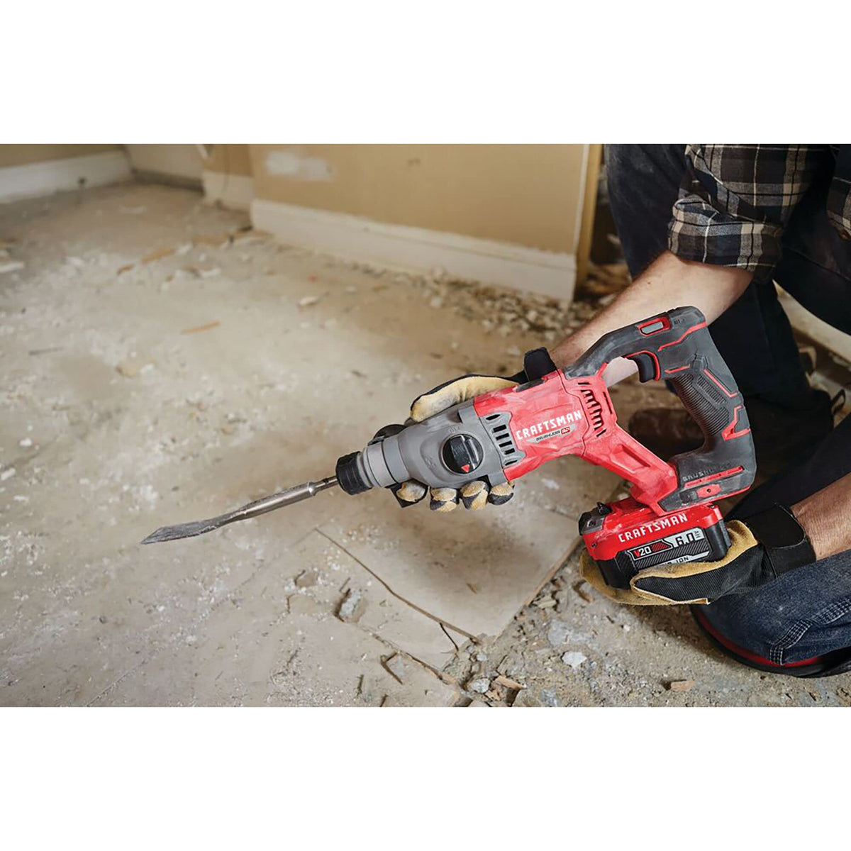 CRAFTSMAN V20 RP SDS Rotary Hammer Drill, Cordless, 7/8 inch, 2 Joules, Bare Tool Only (CMCH234B)