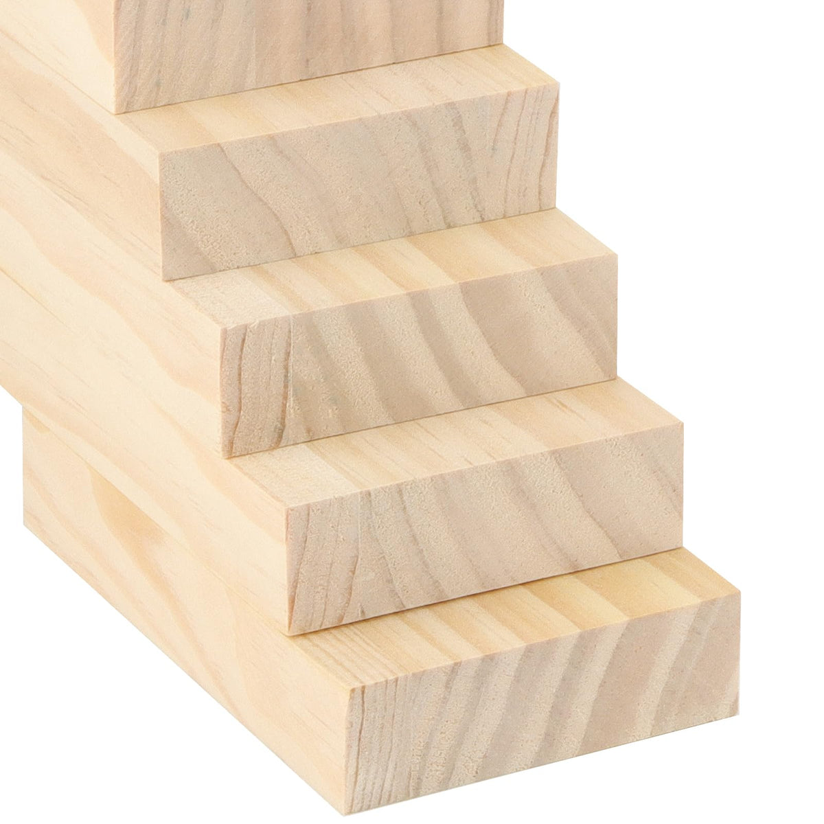 LEXININ 15PCS 3 x 5 x 1 Inches Craft Wood Blocks, Rectangle Whittling Blocks, Unfinished Wooden Block for DIY, Art Carving