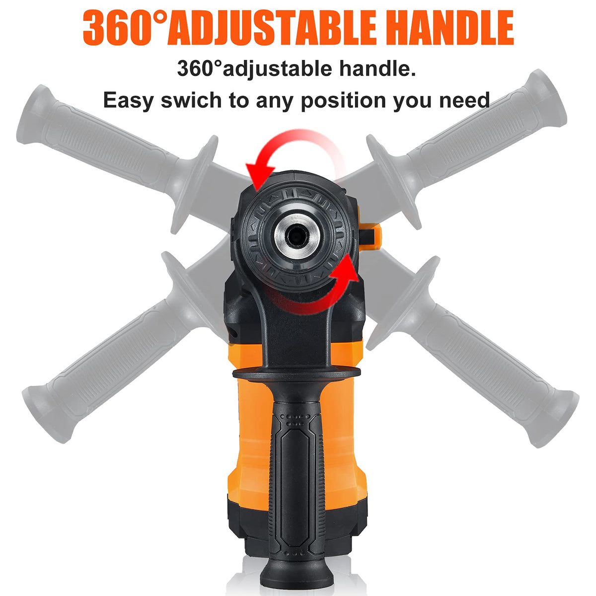 SHIELDPRO 1-1/4 Inch SDS-Plus 13 Amp Rotary Hammer Drill, Cordless Electric Ratchet