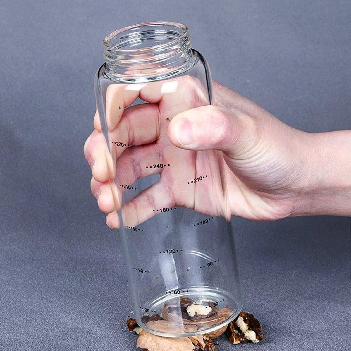 2-Piece 4-Neck Glass Seasoning Shakers - Moisture Resistant (500ml/17oz)