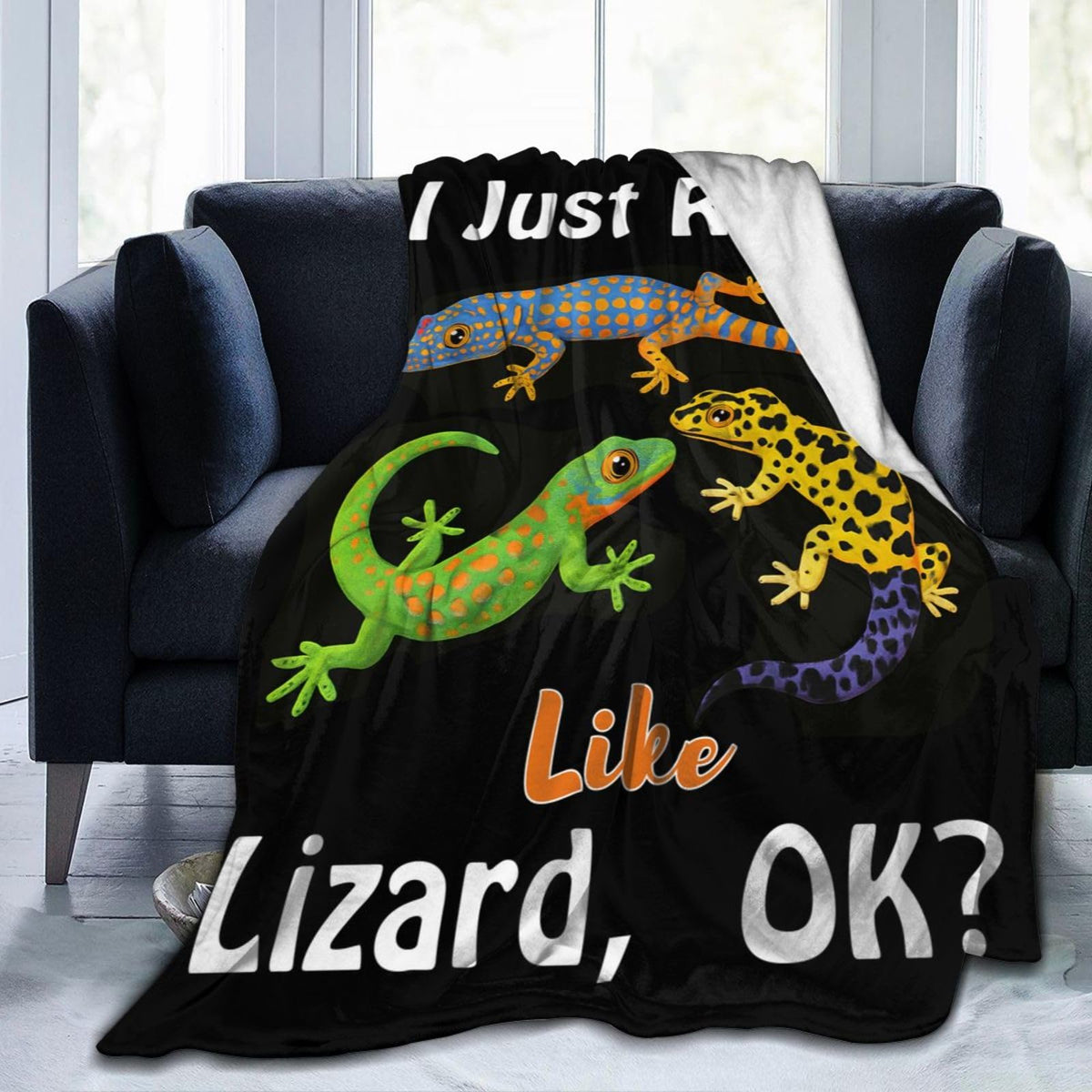 Baegopa Lizard Blanket Gifts Reptiles Lovers Throw 50"X40"
