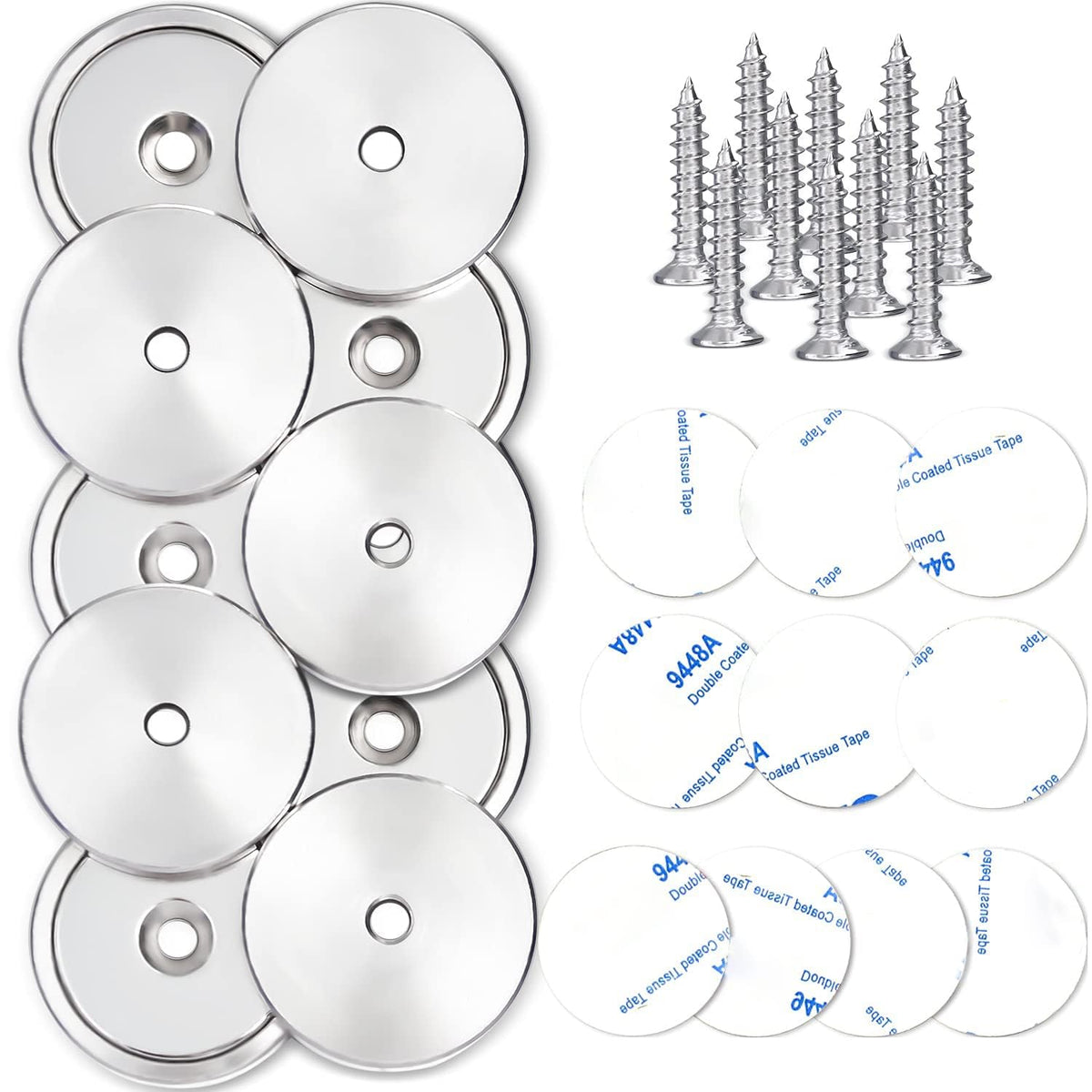 LOVIMAG 100 Pack Strong Magnets, 110 lbs Neodymium Magnets with Screws for Wall Mounting, Door Magnet for Kitchen Doors, Rare Earth Magnet for Holding Tools Lifting,Tool Organizer