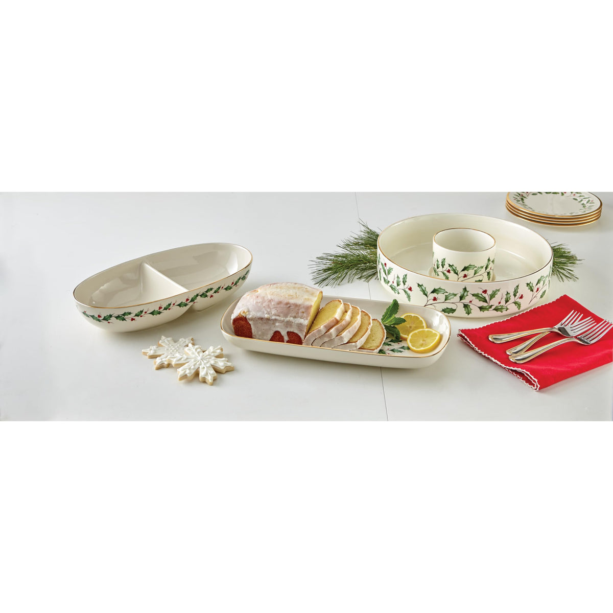 Lenox 869997 Holiday Bread Tray, Christmas Hosting
