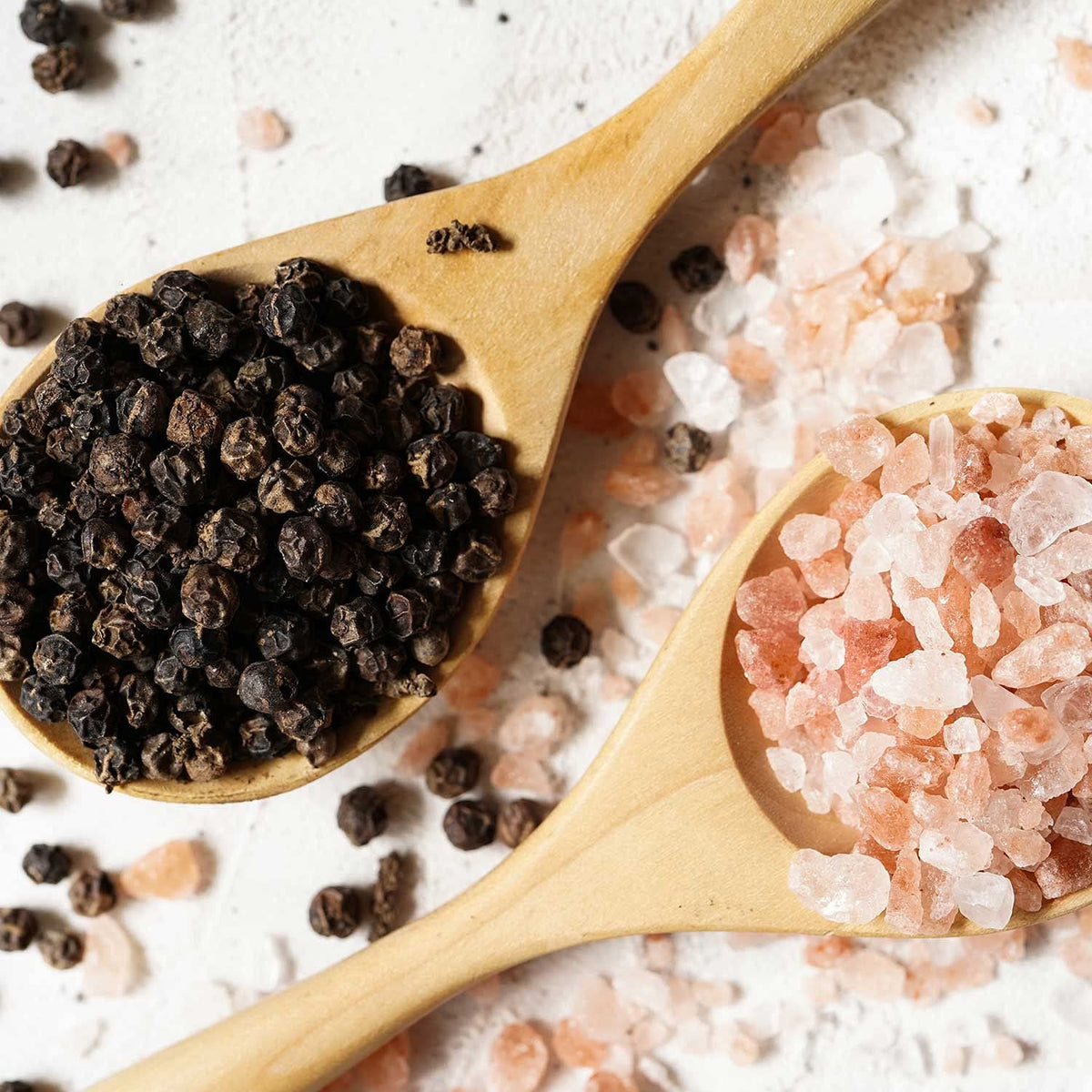 Himalayan Chef Pink Salt and Black Pepper Grinder with Stainless Steel Rack