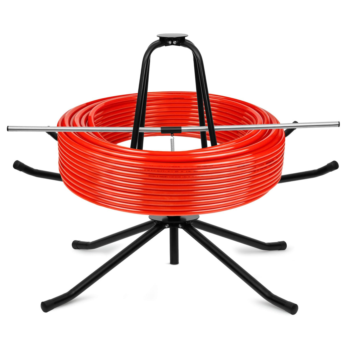 Heavy Duty PEX Piping Uncoiler, PEX Uncoiler for 3/8'' to 1'' or 5/8'' to 1'' Pex Tubing, Multi-function Foldable Pipe Dispenser for Water Tube, Underfloor Heating Pipe, Maximum Load of 440 Pounds